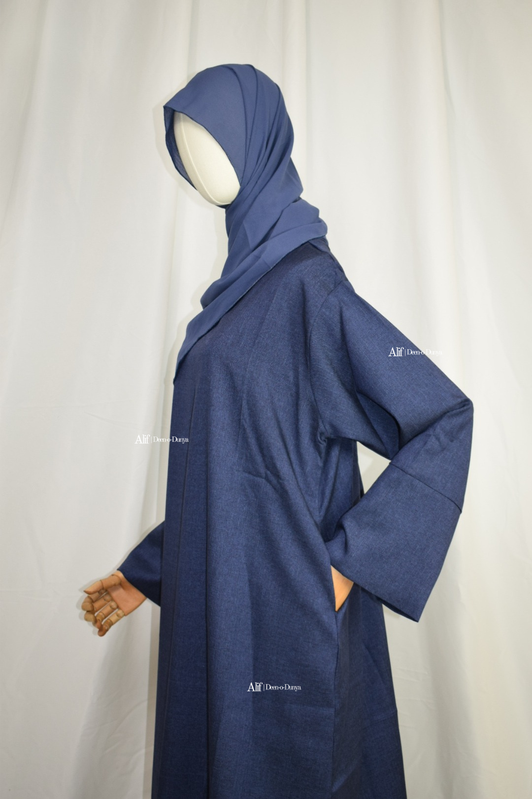 Midnight blue abaya set