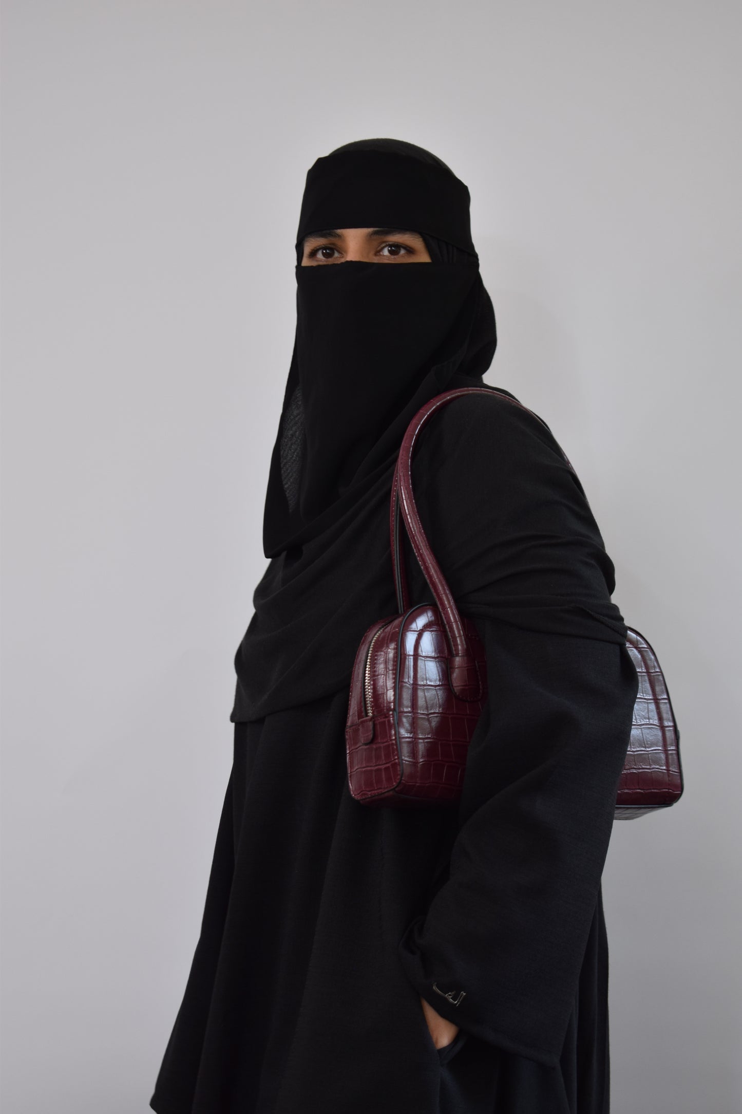 Black Linen Look Abaya