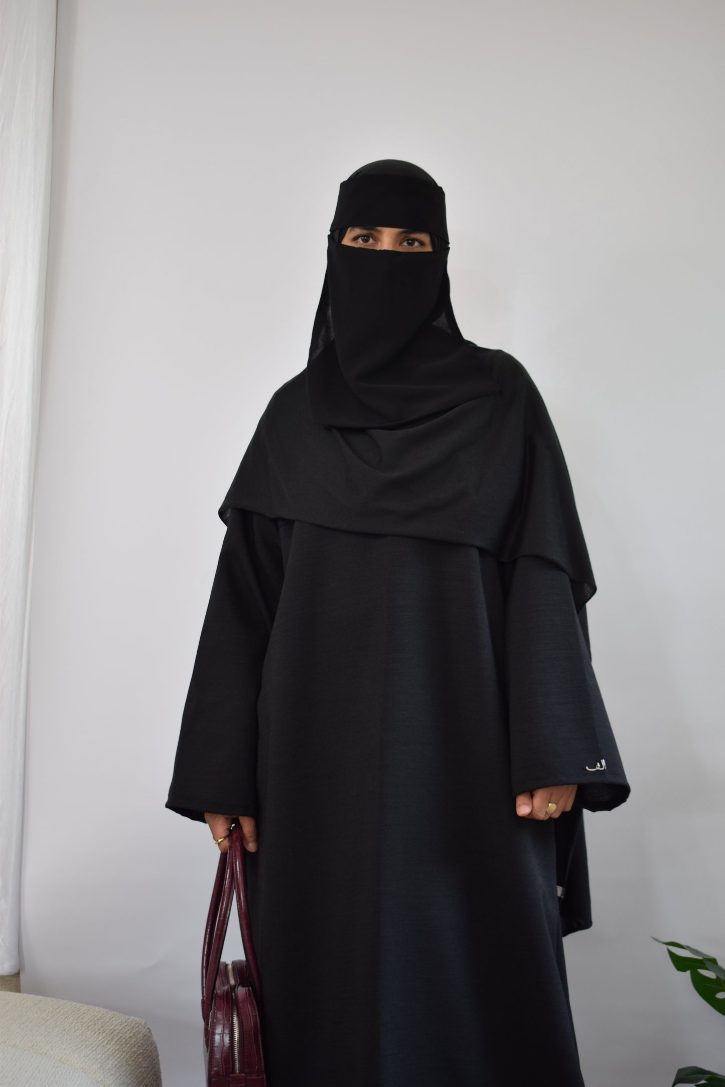 Black Linen Look Abaya