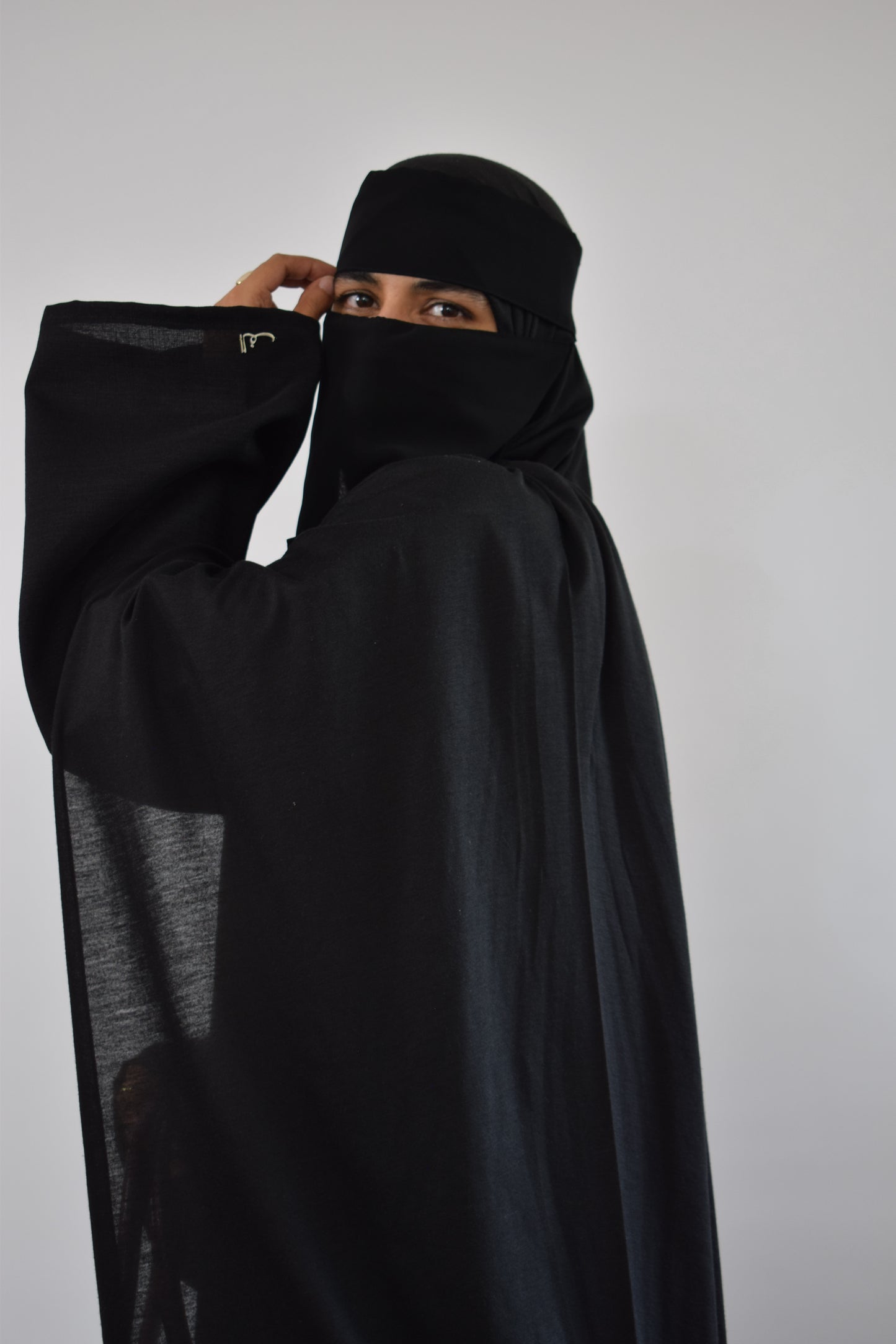 Black Linen Look Abaya