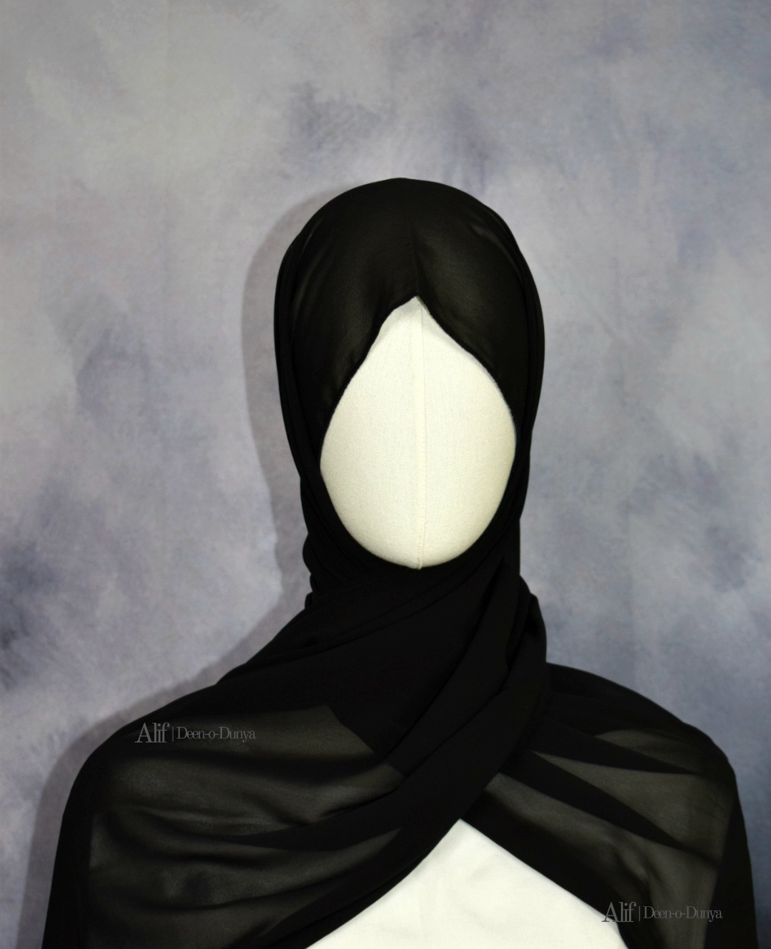 Black Lightweight Chiffon Hijab