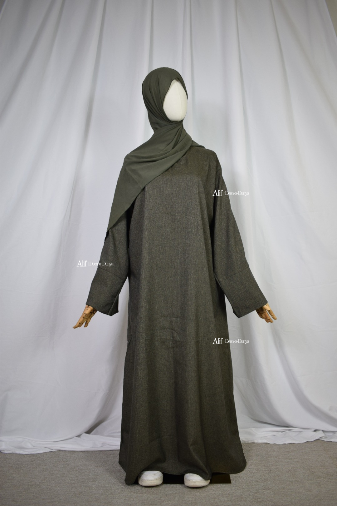 Rain forest green abaya set