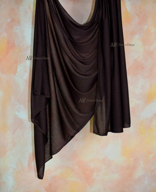 Coffee brown Lightweight Jersey Hijab