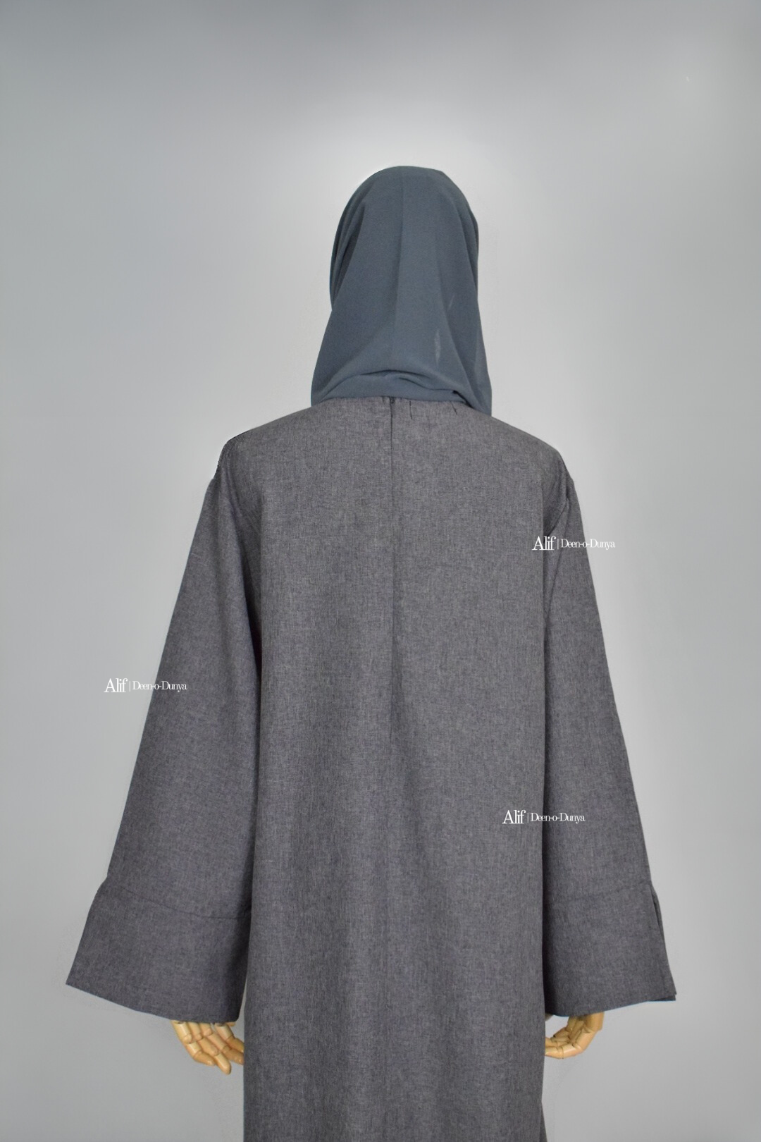 Solid grey abaya